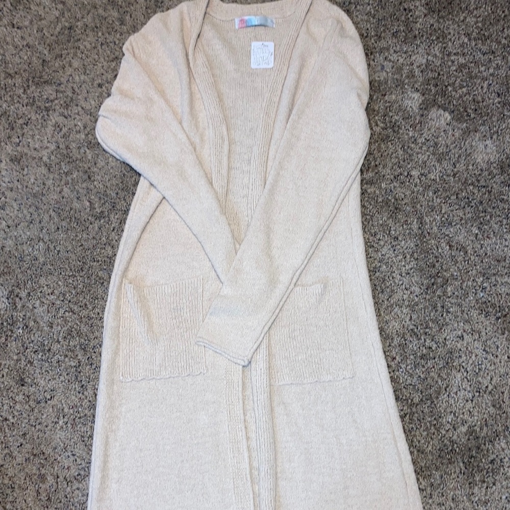 Free People Cream Cardigan Sweater